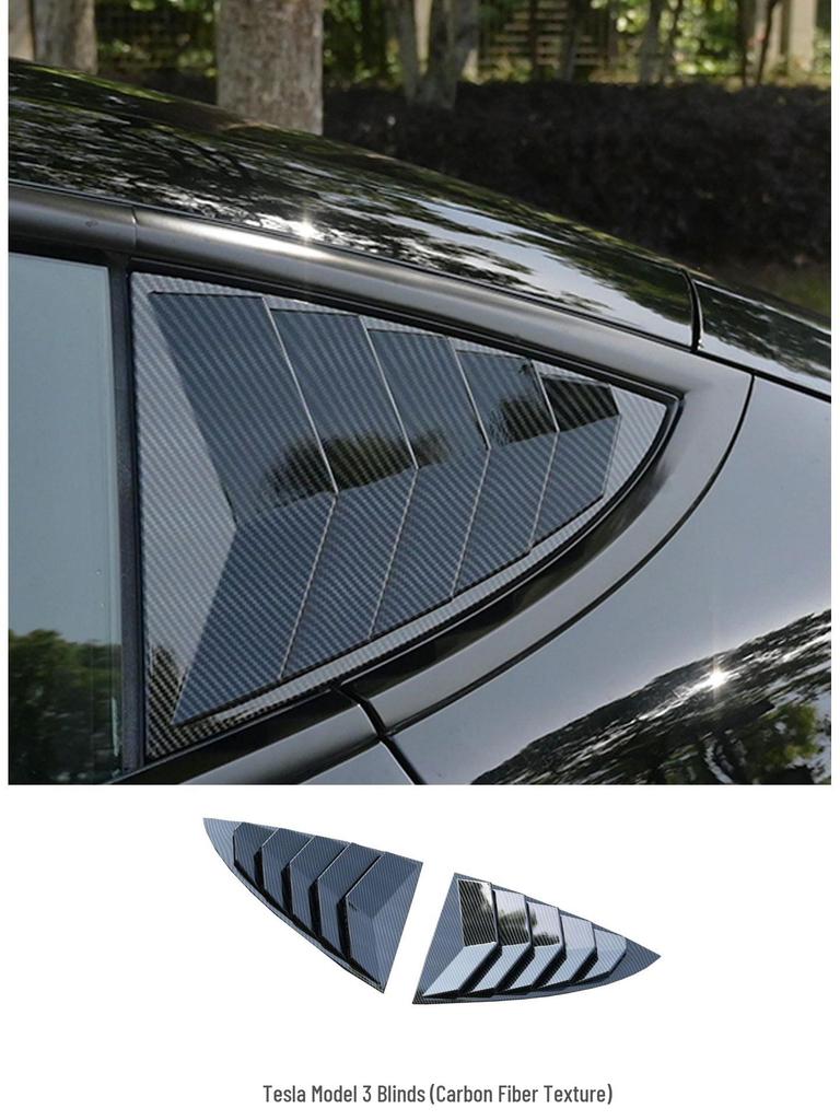 Compatible with Tesla Model 3: Modified Front Lip, Rear Spoiler, Side Skirts, Roof Spoiler, and Small Body Kit for P Version