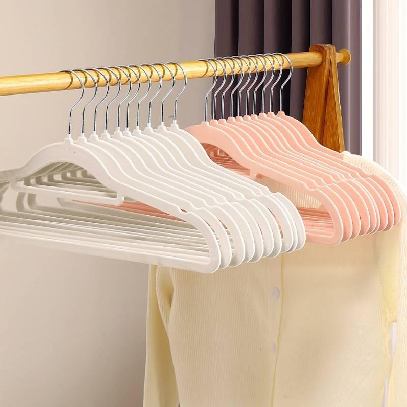 Premium Velvet Hangers Set Of Ten With Thick Non-slip Design For Clothes Drying And Storage