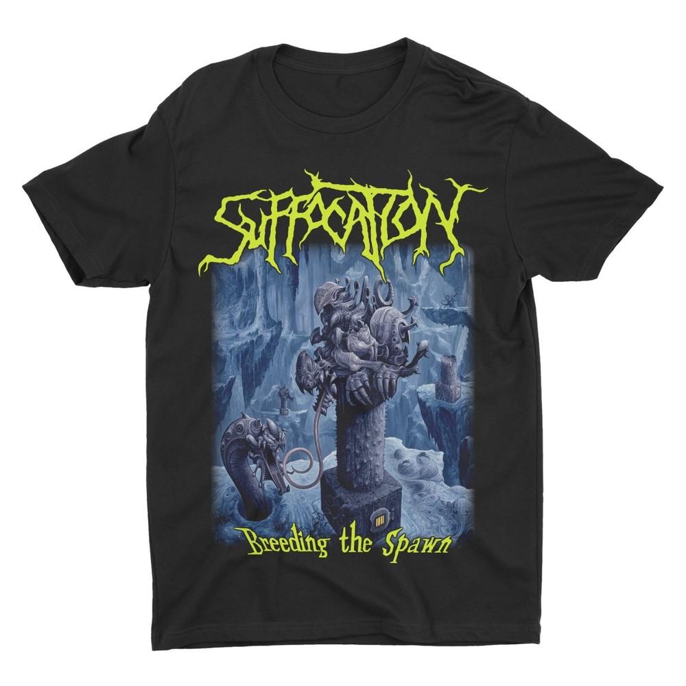 

New Rare Suffocation Breeding The Spawn Gift For Fans Black S5XL Tee TH253 Unisex T-Shirt XXL
