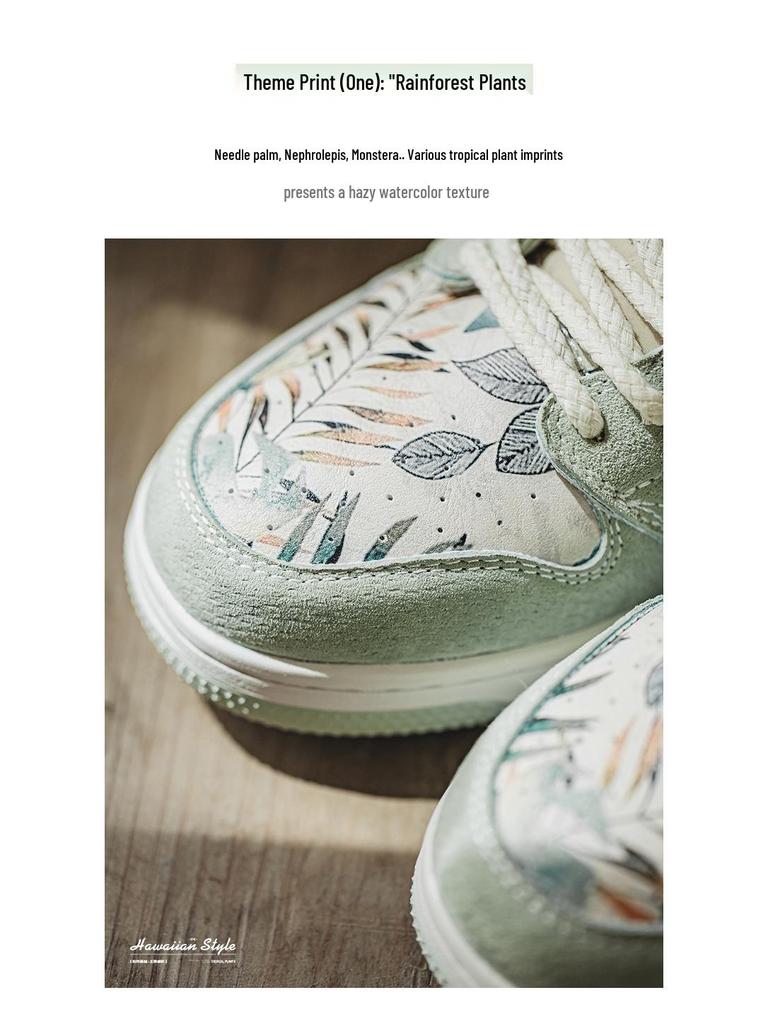 MRA Men's 2025 Tropical Rainforest Canvas Shoes – Niche Design, Autumn Sports Casual Trend.