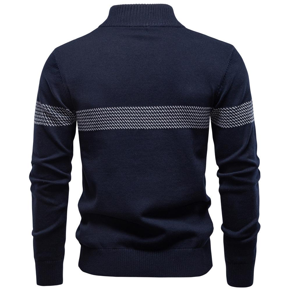 Polo Ralph Lauren 2025 Autumn and Winter Embroidery New Business Stand Collar Men's Pure Cotton Sweater, High-quality Casual Half Zipper Men's Top