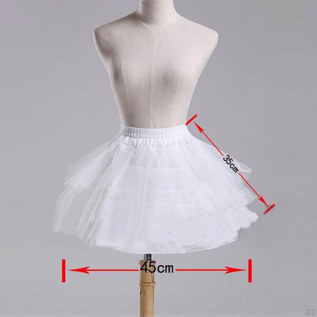 Petticoat Lightweight Flower Girl Crinoline Underskirt Soft Yarn Elastic Waist Boneless Skirt