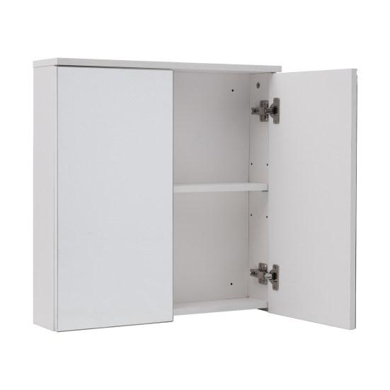 Bathroom Sink Cabinet Ceramic Washbasin Mirror Cabinet Modern White Heavy Duty Easy Assembly Lavatory Wall Mount Basin Vanity Cabinet