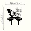 Metal Wall Art Decor, Butterfly Flower Garden Sign, Outdoor Metal Plaque, Easy Hanging for Camping Cabin