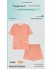 Women's Korean-Style Cotton Pajama Set with Chest Pads - Short Sleeve and Shorts, Anti-Bulge, Loose Fit for Both Home and Outdoor Wear