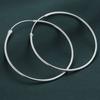 925 Silver Large Circle Hoop Earrings For Women's Wedding Fine Fashion Jewelry Accessories
