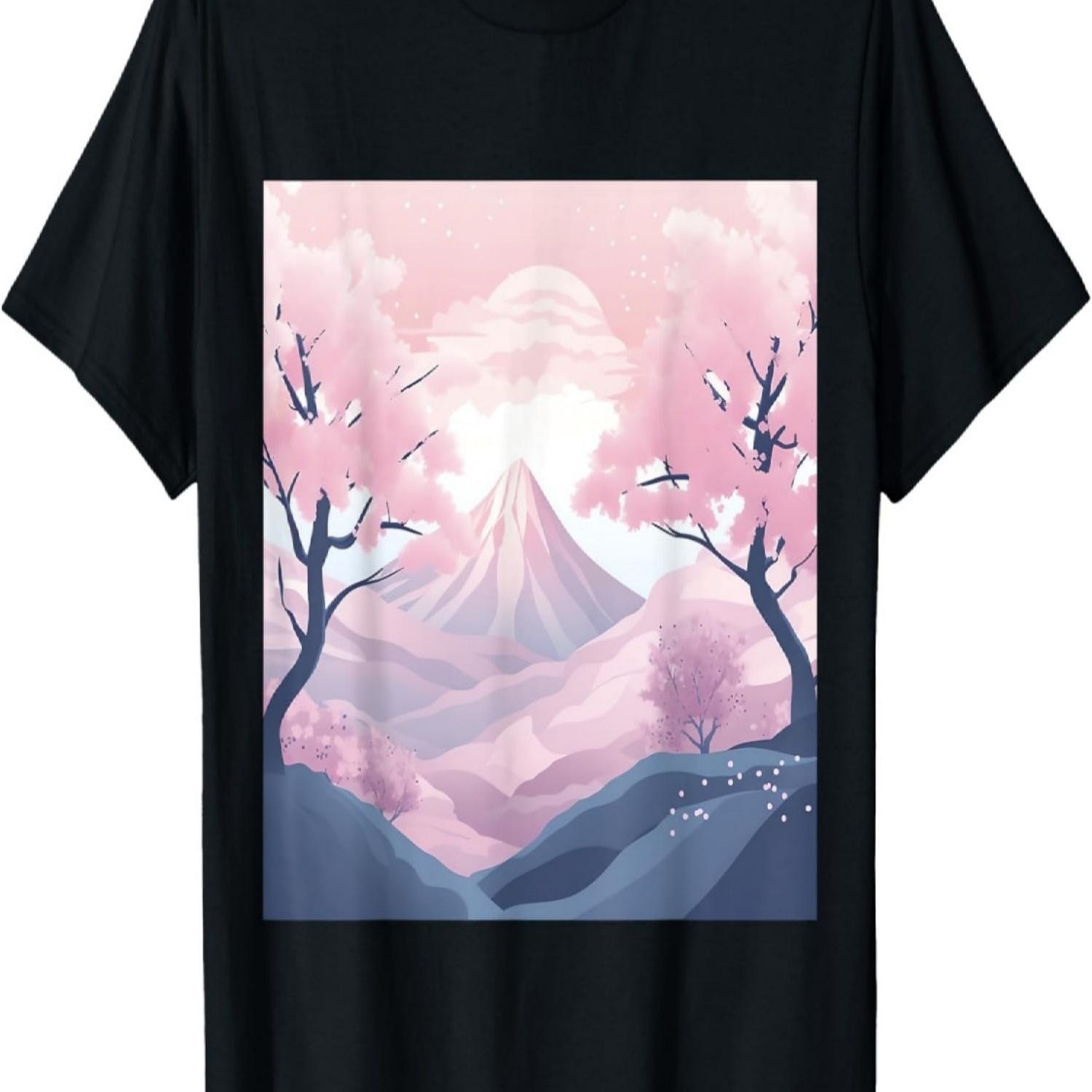 Whispers on High A Symphony of Pastel Cherry Blossoms T-Shirt S чёрный
