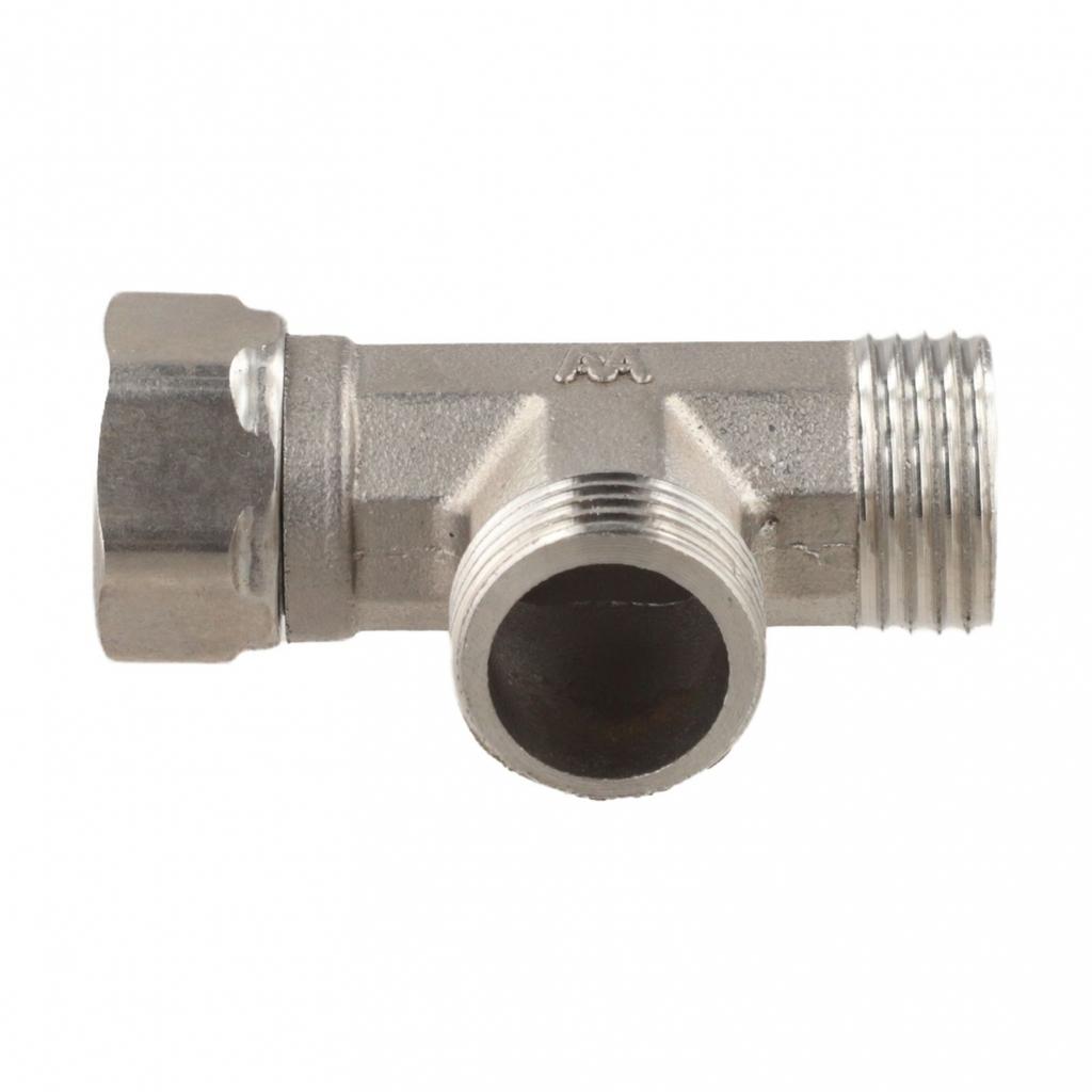 Silver T Adapter 3Ways Valve For Diverter Bath Toilet/Bidet Sprayer Shower Head