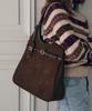 Rolarola Suede Hobo Bag Brown