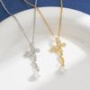 Elegant Butterfly Flower Pearl Pendant Necklace – Luxurious Clavicle Chain with High-End Versatile Fashion Style for Women