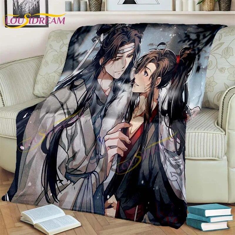 Official Grandmaster of Demonic Blanket Cartoon Blankets Wei Wu Xian Blankets Bed Sofa Soft Blanket Novel Lover Fan Gifts