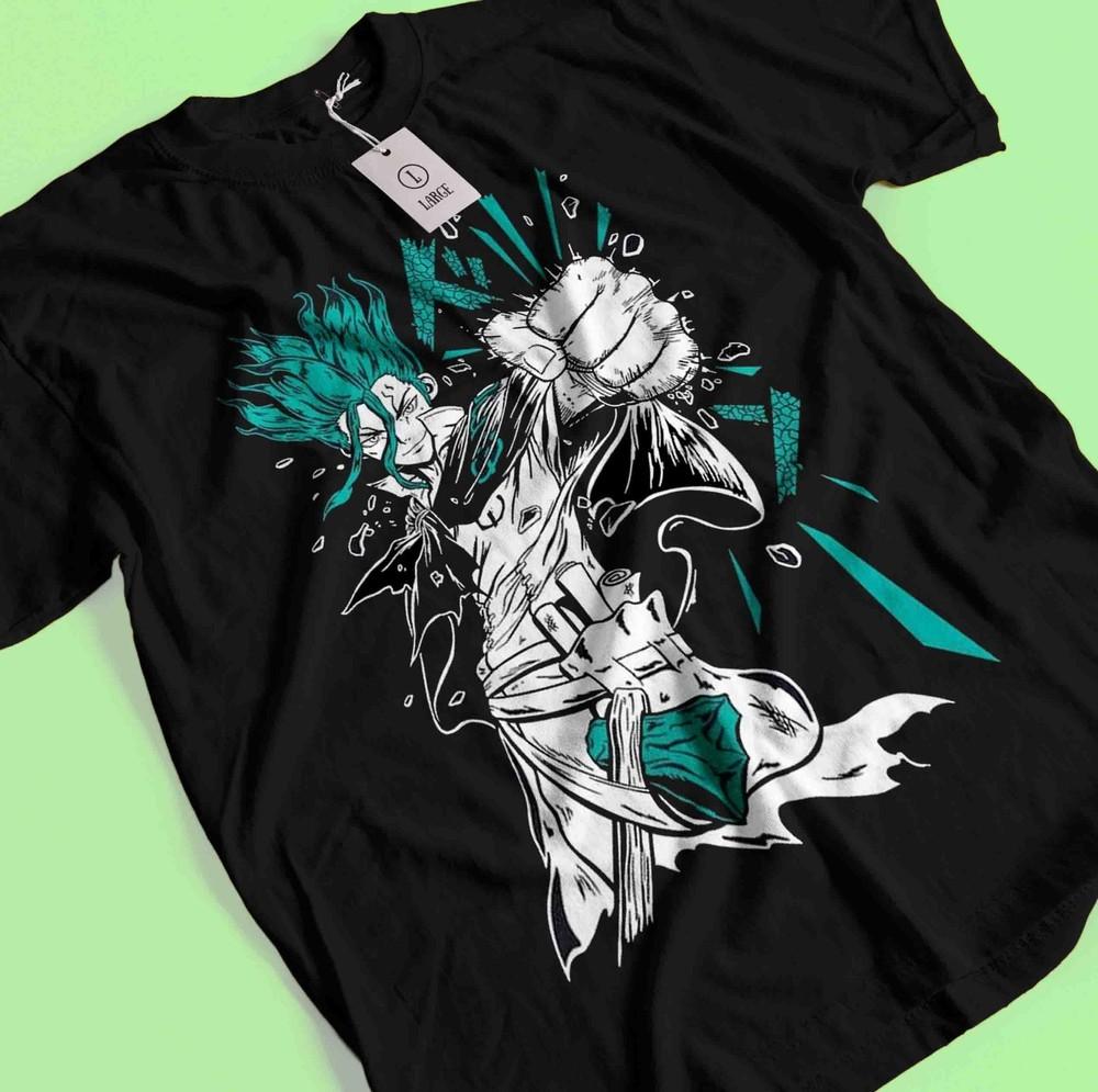 Dr Stone T-Shirt Senku Ishigami Tshirt Ryusui Tee Asagiri Seiyuu Anime Shirt