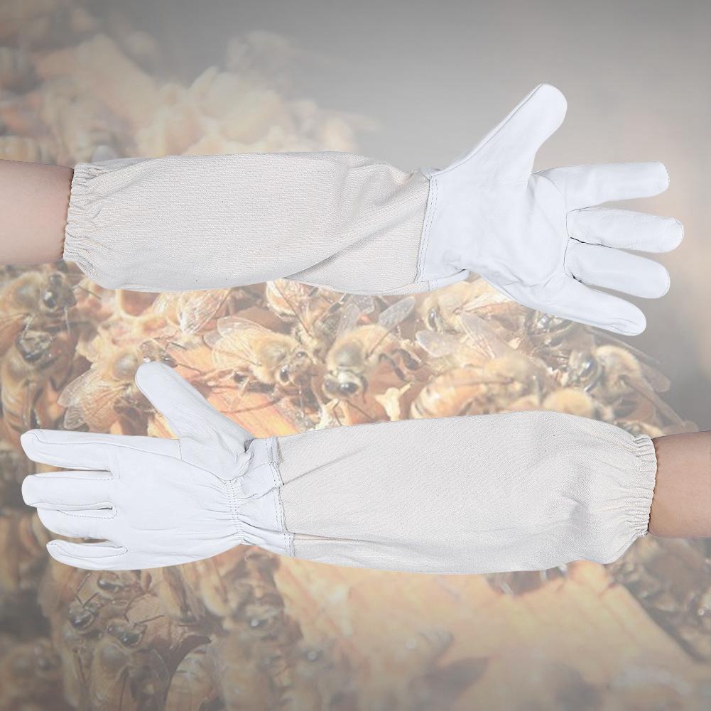 Bee Keeping Protective Goatskin Gloves with Vented Long Sleeves Beekeeping Tools
