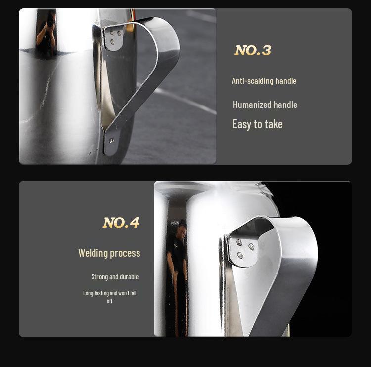 Stainless Steel Oil & Vinegar Pot with Lid for Kitchen & Restaurant Use