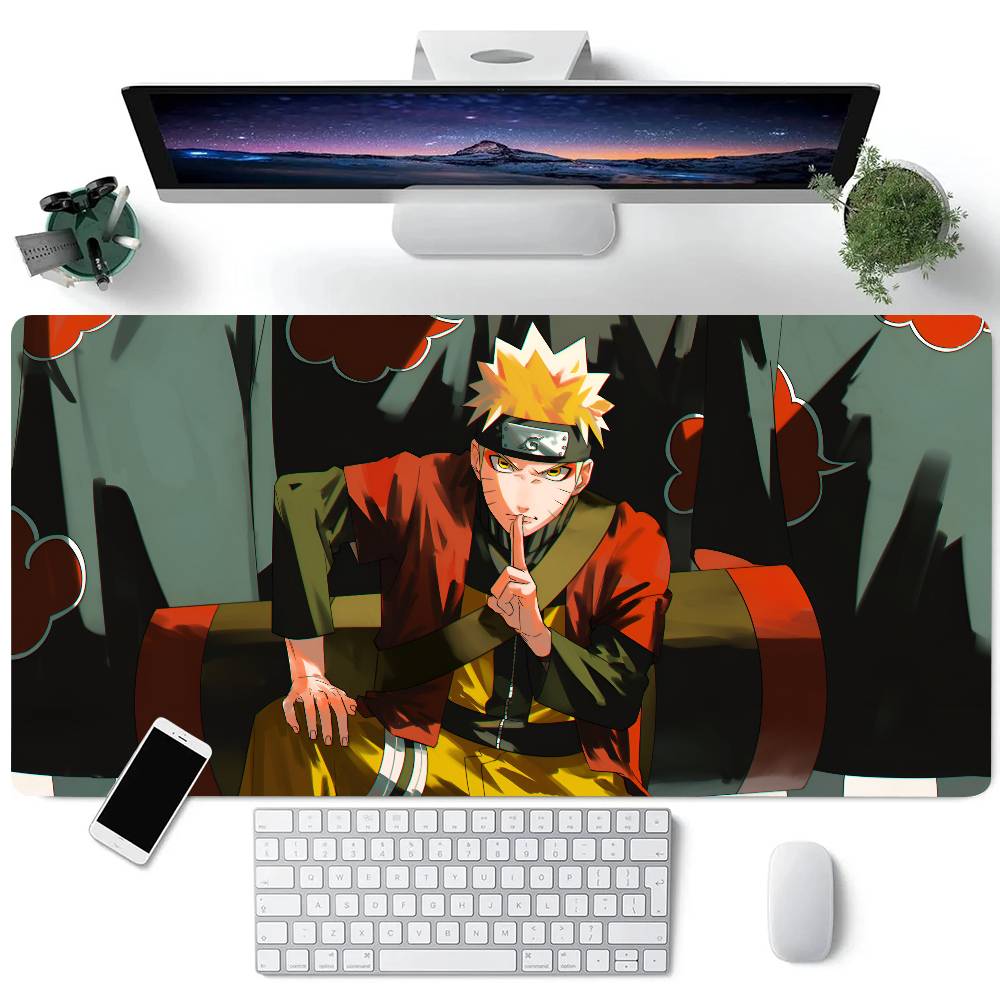 Anime Characters U-Uzumaki N-Naruto Mouse Pad Large Gaming Keyboard Mat LockEdge Rubber Computer Office Accessories