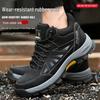 High-Top Anti-Smash, Anti-Puncture Work Safety Shoes with Non-Slip Rubber Sole