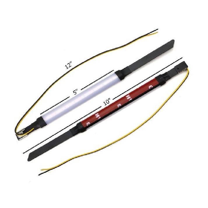 Universal Wrap Around Mount Amber LED Turn Signal Light Strips For Motorcycle