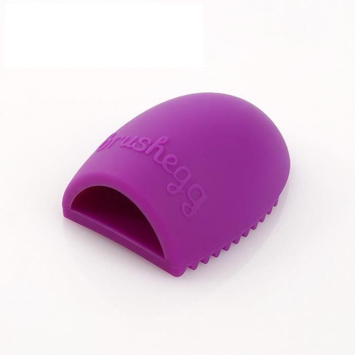 

Newcomdigi Gant Nettoyage Maquillage Brosse Pinceau en Silicone - Violet