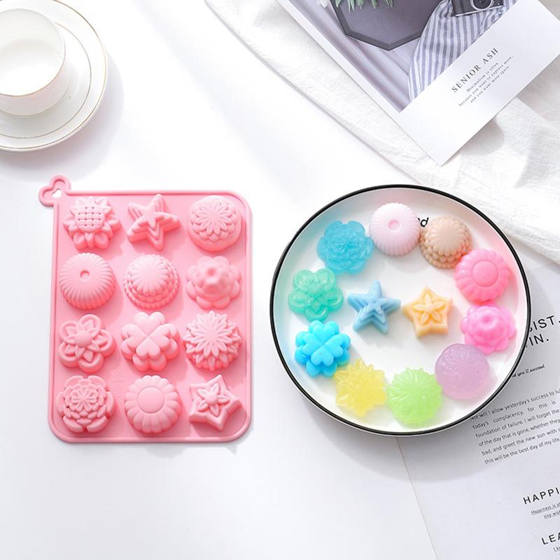 Flower Molds Silicone Daisy Flower Fondant Chocolate Molds Floral Sunflower Tulip Daisy Candy Baking Accessories Cake Tools