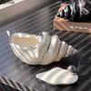 Creative Silver Plated Conch Ashtray Desk Decoration Smoking Accessories Portable Windproof Ceramic Ashtray Gift for Boyfriend