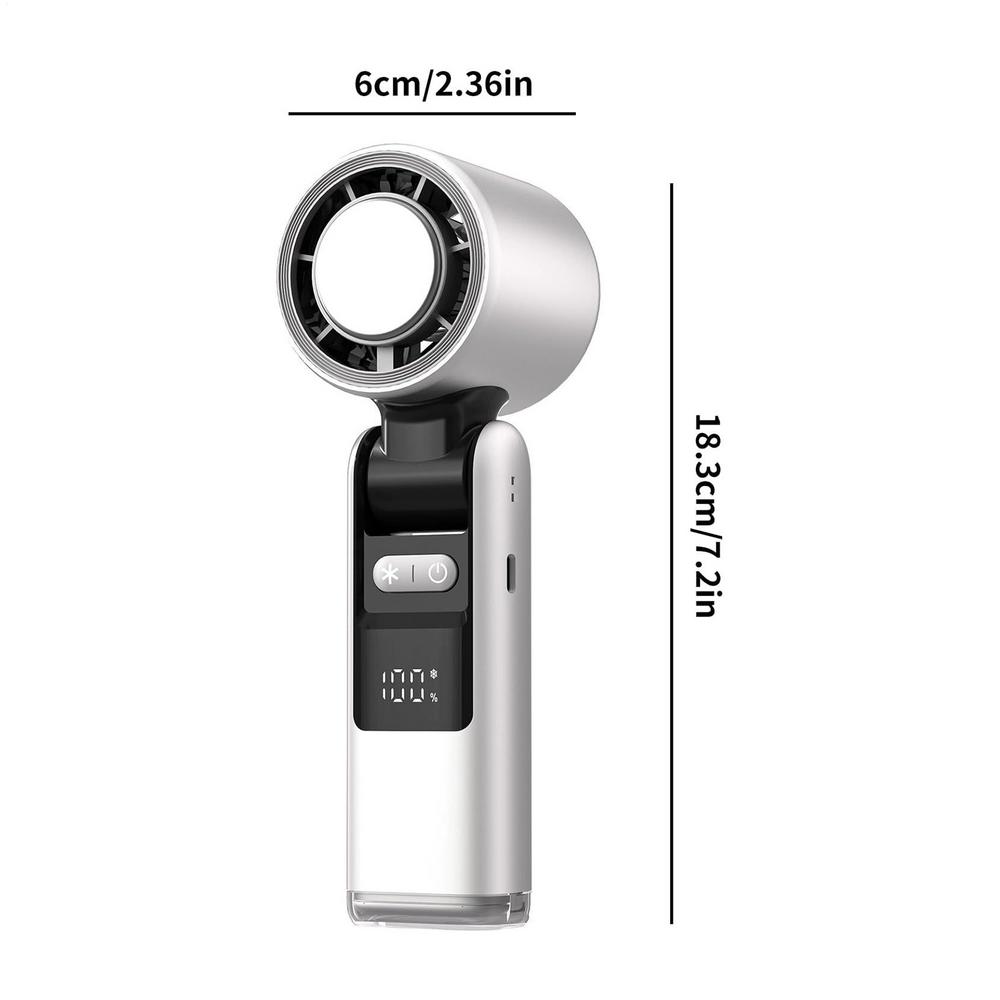 Handheld Fan Small Portable Hand Fan Cooling 100 Speed Foldable Air Cooler with LED Display Rechargeable Cool