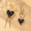 2PC Women's Fashion Irregular Peach Heart Earrings Jewelry Accessories Suitable for Date, Party, Festival Gifts