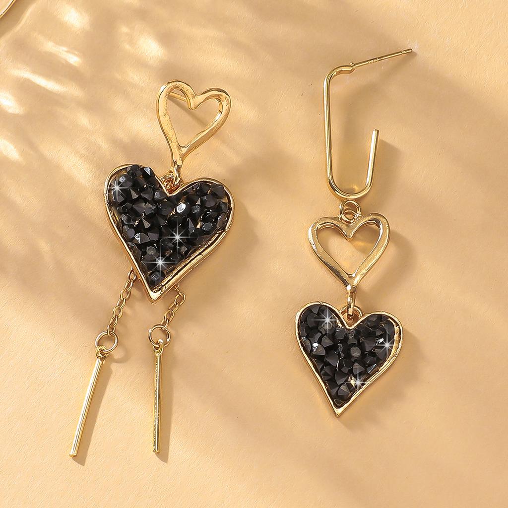 2PC Women's Fashion Irregular Peach Heart Earrings Jewelry Accessories Suitable for Date, Party, Festival Gifts
