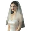Mori-Style High-End Double Layer Pearl Bridal Veil - Super Fairy White Wedding Headdress