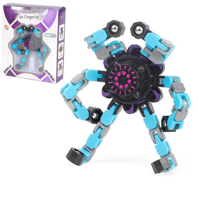 Transformable Magnetic Robot Fidget Spinner for Children