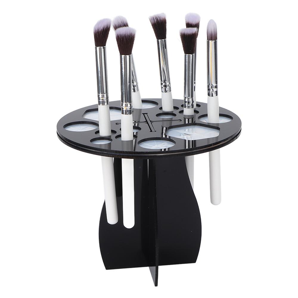 Freestanding Makeup Brush Organizer 14 Hole Cosmetic Brush Storage Rack Makeup Brush Cleaning