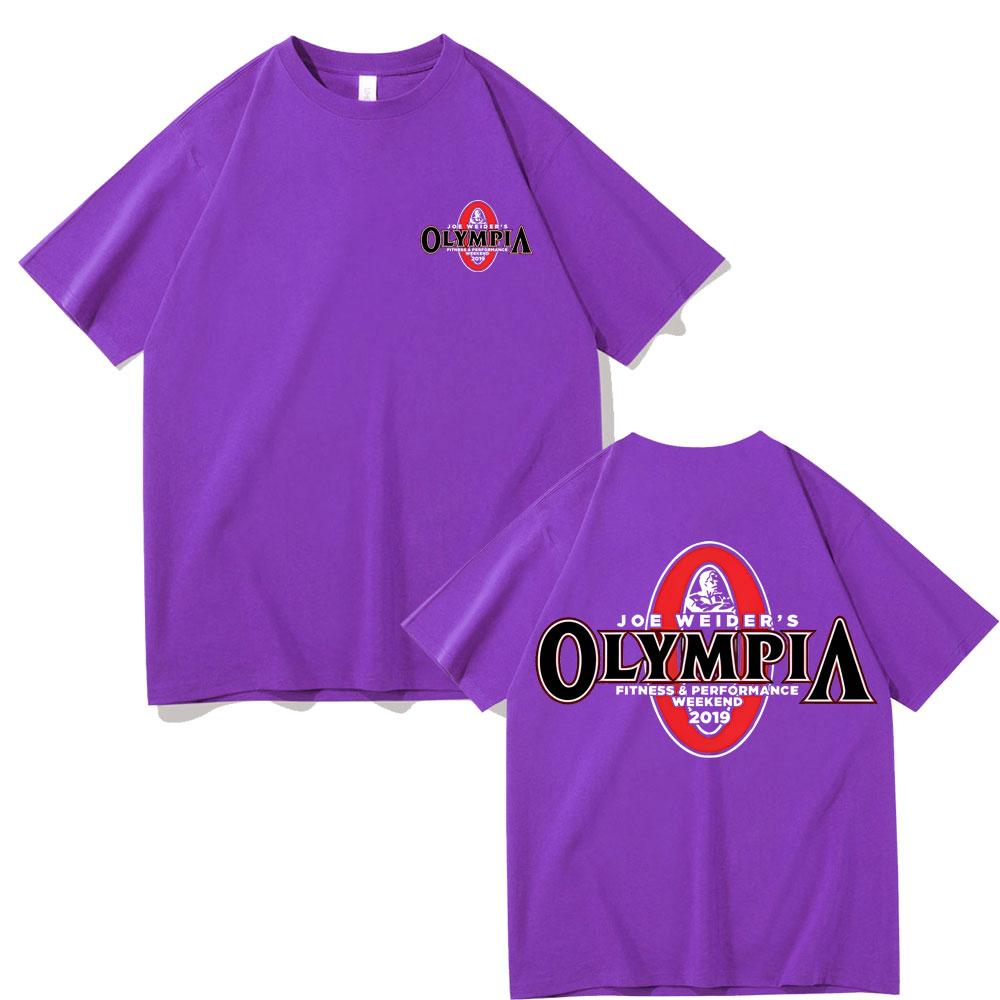 Hot Sale Olympia Fitness Male High Quality Short Sleeve Tees Unisex Gyms 100 Cotton T Shirt Unisexs Causal Oneck Oversized Tshirts