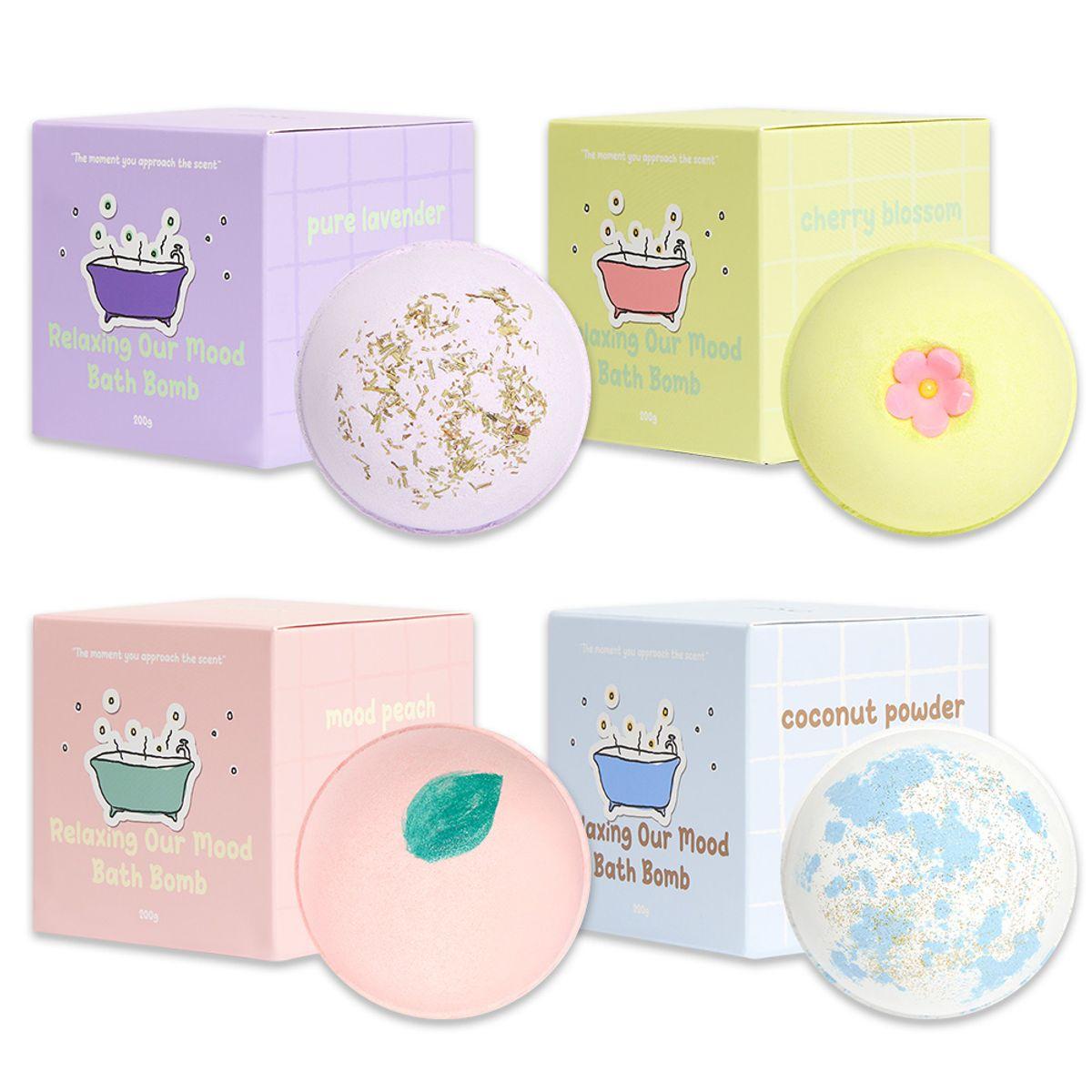 [2 pack] Relaxing Hour Mood Bath Bomb 200g (Select 1 of 4 types) 2 Pure Lavender