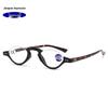 Unisex Retro Halbrand-Lesebrille gegen Blaulicht