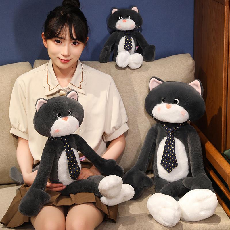 Simulation long arm cat doll plush toy cute kitten doll children soothing rag doll birthday gift