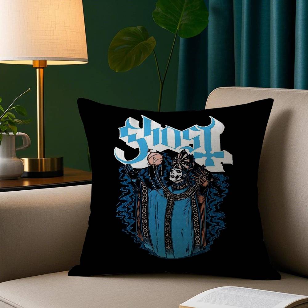 Cool G-Ghost BandS Pillow Case Short Plush Print Cushion Cover Square Throw Pillow Covers Sofa Home Decor