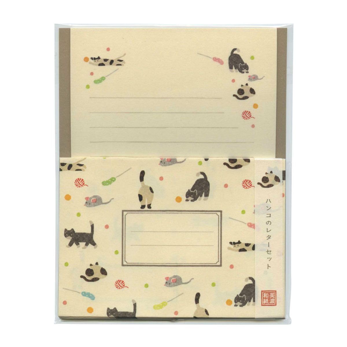 Furukawa Paper Letter Set Stamp Letter Rolling Cat LLL124 Co., Ltd. Wa-Life