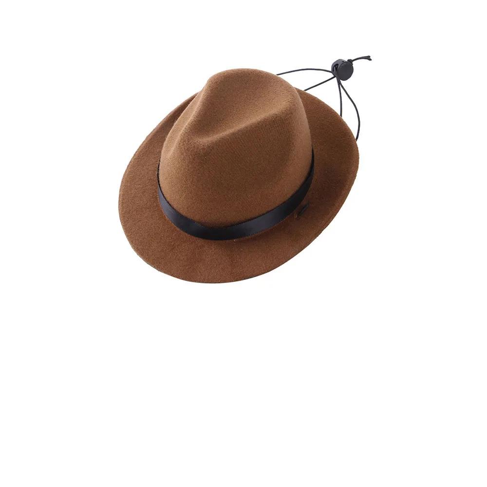 Pet Dog Cowboy Hat Headgear Cat Funny Headwear Outdoor Adjustable Dog Caps Performance Photo Props Cosplay Accessories