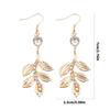 Hanging Leaf Baroque Crystal Drop Earrings Hypoallergenically Metal Jewelry For Sensitive Skin Evening Party Accessories