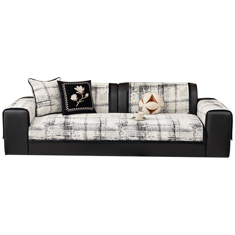 New Four-Season Universal High-End Leather Sofa Special Backrest Towel Non-Slip Cover Chenier Sofa Cushion