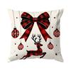 1pcs Red Black Plaid Christmas Cushions Pillowcase Polyester Cushion Cover Throw Pillow Pillowcover Home Car Sofa Decor