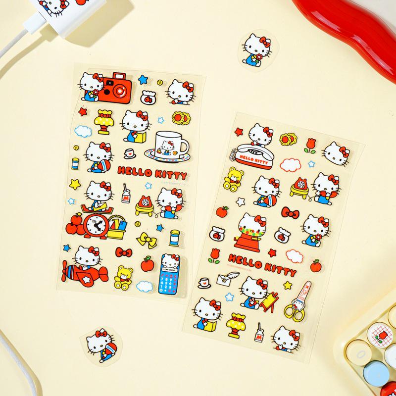 Hello Kitty Vitality Series Decorative Stickers for DIY: Phone Case, Water Bottle, or Journal.