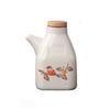 Style Creative with Bamboo Lid Ceramic Cruet Pot Spice Jar Condiment Container Seasoning Box