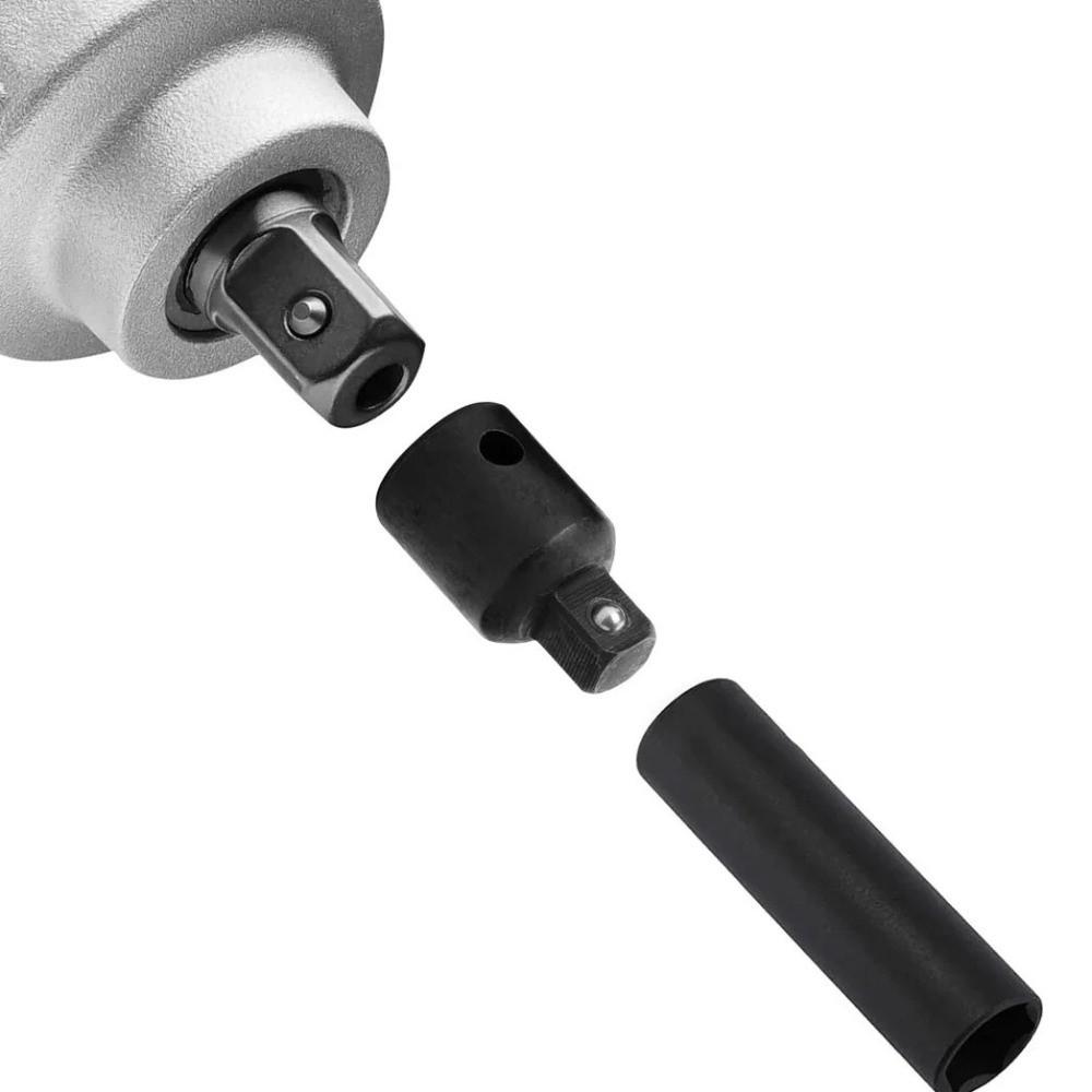 New 1/2 3/8 1/4 Inch Impact Adapter Chrome Vanadium Steel Portable Reducer Set Durable Wrench Adapter Tool Accessories