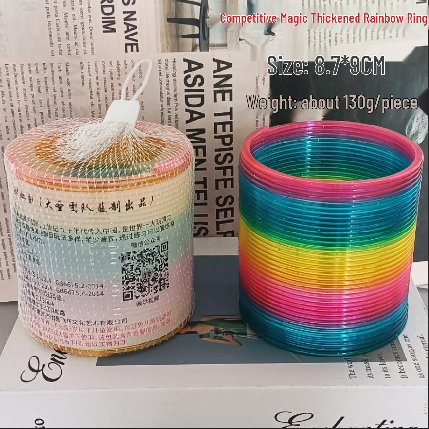 Magic Rainbow Circle: Colorful 8.7*9 Kids' Stacking Rings & Hula Hoop Toy