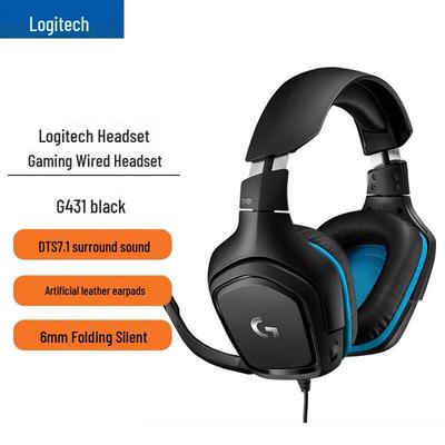 אוזניות גיימינג קוויות Logitech G431 עם סאונד היקפי 7.1