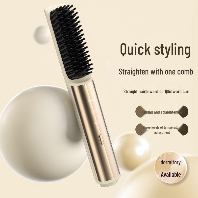 Portable Negative Ion Hair Straightener & Dual-Use Curling Iron