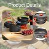 3-Piece Camping Cookware Set, Set for 2-3 Persons with Storage Bag, Pot, Pan And Kettle