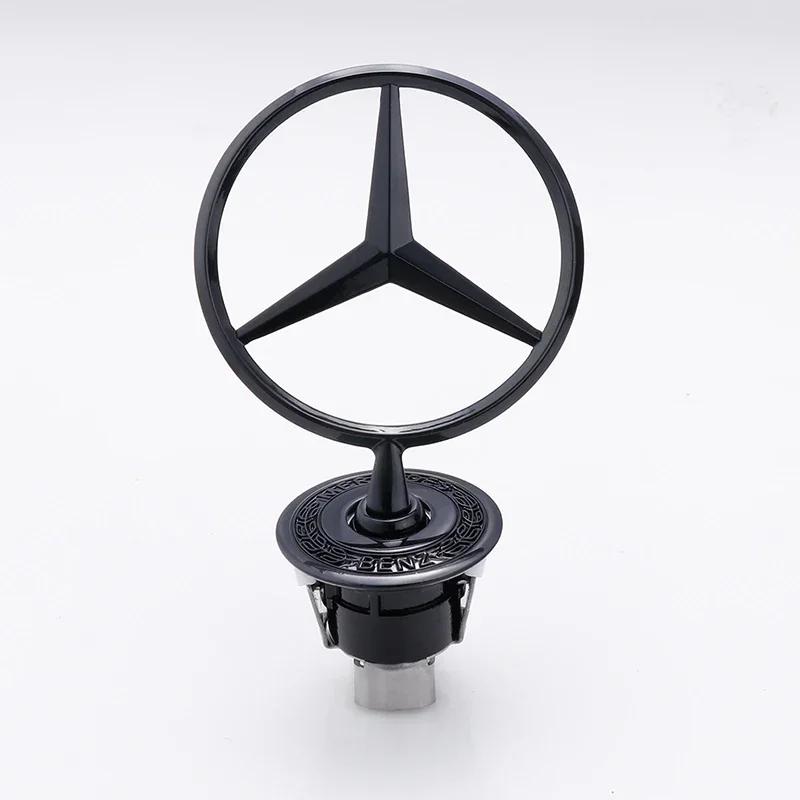 

3D Metal Stand Star Car Front Hood Emblem Bonnet Logo for Mercedes Benz W204 W203 W220 W221 W222 W210 W211 W212 W213 Accessories
