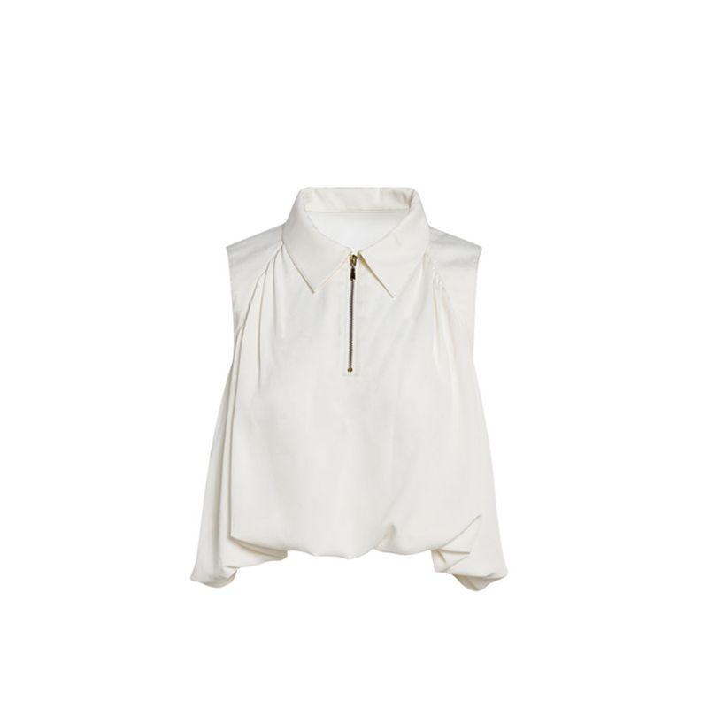 

Oajer Ou Jier Women s Clothing Store Flagship Ou Same Style Dora Fairy Shirt Women s Summer Polo Sleeveless Tops White XL