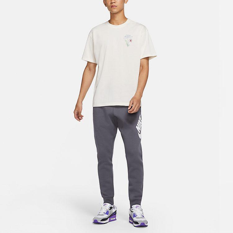 Nike T Shirts Men's White Crew Neck Moderate Straight Fit DM2189-902